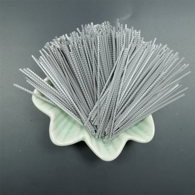 Plastik PP Embossed Macro Synthetic Fibers Concrete Untuk Penguatan
