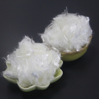 Denier of 40um Light Yellow Polyvinyl Alcohol PVA Fiber Untuk beton ECC