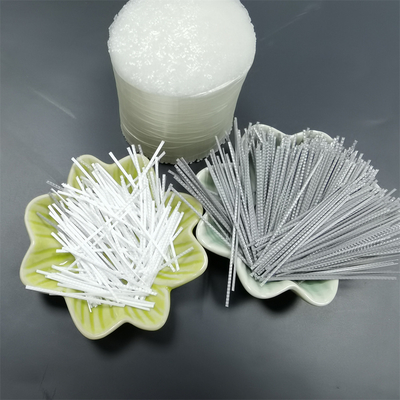 48mm Embossed Macro Polypropylene Synthetic Fiber PP Fiber untuk Shotcrete