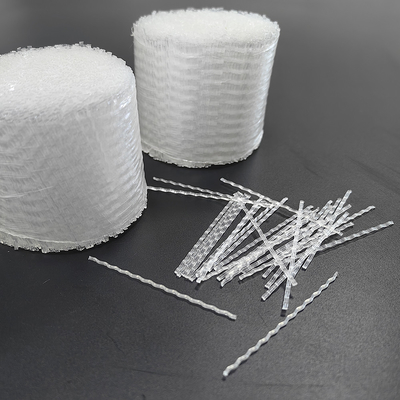 Bentuk Gelombang Bersertifikat CE Beton Polypropylene PP Macro Fiber Untuk Konstruksi Jalan