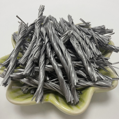 CE Certified Twisted Fiber Engineering PP Polypropylene Fiber Bunchy Untuk Jalan Beton