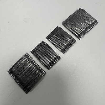 L / D 80 Tensile Strength 1800Mpa Glued Hooked End Steel Fiber 80/60 Untuk Terowongan Tambang