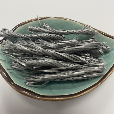Bahan abu-abu polimer Twist Bunchy PP Fiber Untuk Lantai Industri