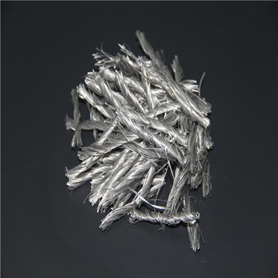 Bahan abu-abu polimer Twist Bunchy PP Fiber Untuk Lantai Industri