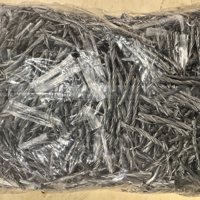 54mm Campuran Polypropylene Fiber Twister Dan Bentuk Mesh Untuk Penguatan Beton