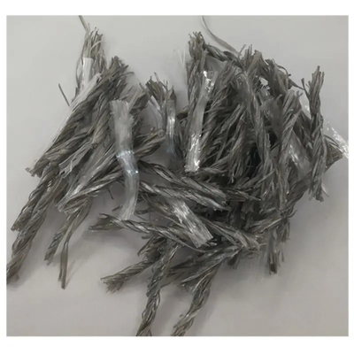 Jenis hybrid PP Fiber Mesh &amp; Twisted Bunchy untuk Memperkuat Beton Semen