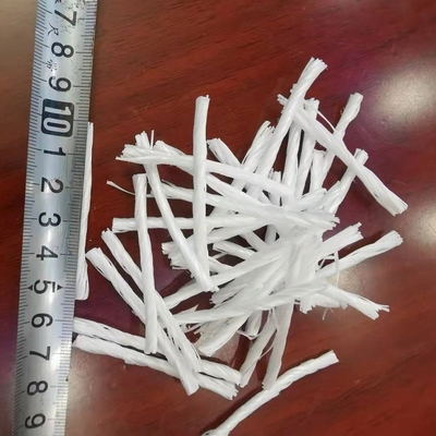 Putih 51/54mm PP Makro Serat Twist Bunchy serat untuk beton penguatan