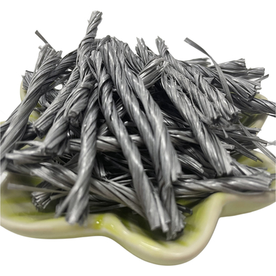 Buliding Polymer Material PP Fiber Twisted Bunchy Form 500T Agar Tahan Retak
