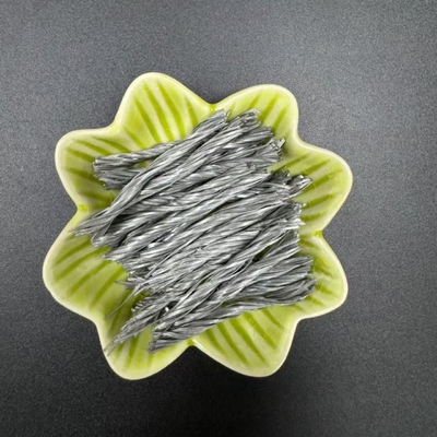 54mm Tahan retak tinggi Polypropylene PP Twisted Bundle Fiber Reinforced Concrete