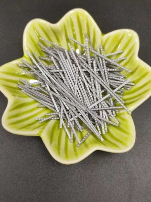 64 MM Polypropylene Makro Serat Staple Tonjolan Untuk Teknik Beton