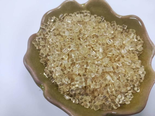 Putih atau Kuning Putih Granular Chlorinated Polypropylene untuk Packing Film Of Candy dan BOPP Composite Packing.