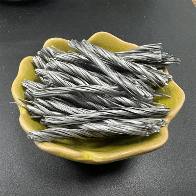 40mm PP Fiber Twisted Bunchy Form 500T Untuk Penguatan Beton