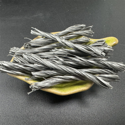 40mm PP Fiber Twisted Bunchy Form 500T Untuk Penguatan Beton