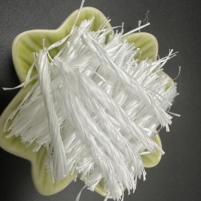 Buliding Polymer Material PP Fiber Twisted Bunchy Form 500T Agar Tahan Retak