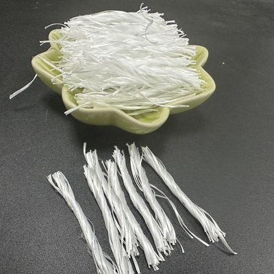 Biture Grey PP Fiber Twisted Bunchy Form Untuk Penguatan Tahan Retak Dan Beton