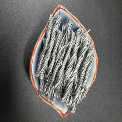 Biture Grey PP Fiber Twisted Bunchy Form Untuk Penguatan Tahan Retak Dan Beton