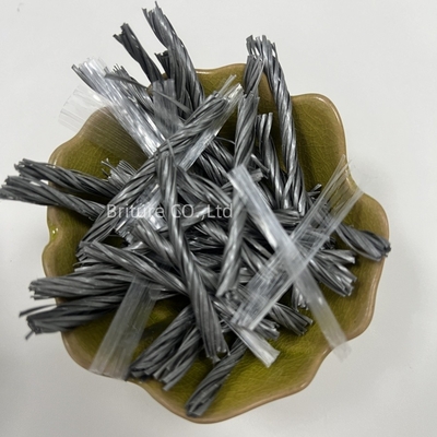 Sertifikat CE PP Serat Bundle Twisted Mesh Armored Beton Serat Untuk Penggunaan Mortar