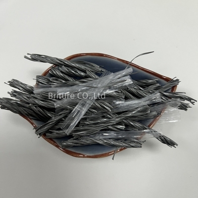 Lantai Industri Menggunakan Polypropylene Abu-abu Serat Makro PP Twist Serat Untuk Perkuat Beton Dalam Konstruksi