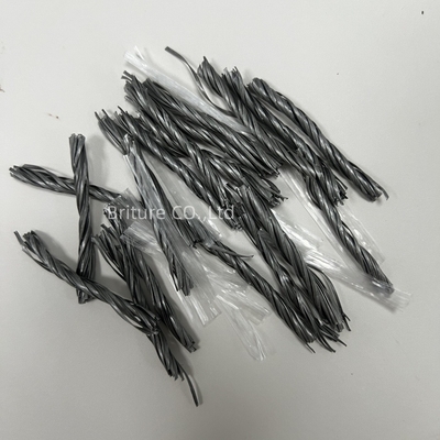 Lantai Industri Menggunakan Polypropylene Abu-abu Serat Makro PP Twist Serat Untuk Perkuat Beton Dalam Konstruksi