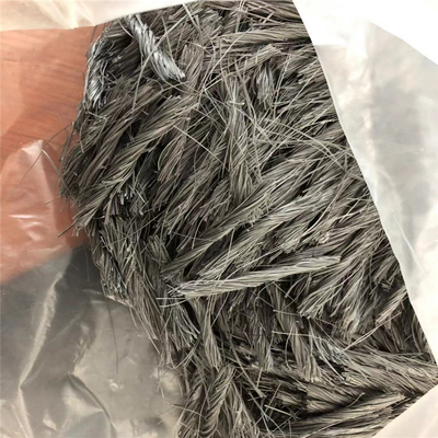 Bentuk ikat serat Polypropylene PP yang tahan retak untuk pekerjaan beton