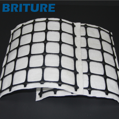 150gsm Geotextile polypropylene PP Biaxial Geogrid Untuk Stabilisasi Lereng 30-30kN / M